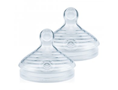 Nuk Nature Sense,, Θηλές από Σιλικόνη Μικρής Ροής για 0+ μηνών, 2τμχ