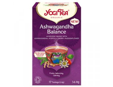 Yogi Tea Ashwagandha Balance Αφέψημα Τσαγιού για το Νευρικό Σύστημα, 17x2.0g