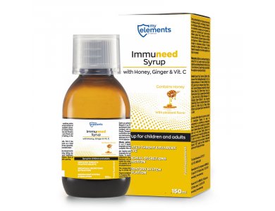 My Elements Immuneed Σιρόπι για το Λαιμό με Μέλι & Τζίντζερ