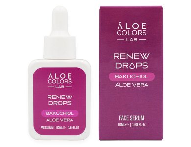 Aloe+Colors Face Serum Renew Drops Bakuchiol, Αντιγηραντικό Serum Προσώπου με Bakuchiol & Ρετινόλη, 50ml