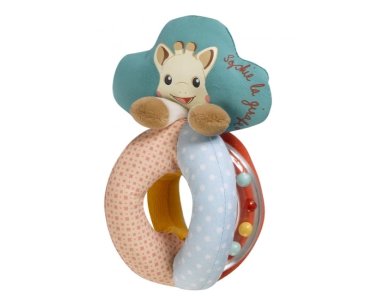 Sophie La Girafe Rattle with Beads, Κουδουνίστρα με πολλαπλά δαχτυλίδια, 1τμχ