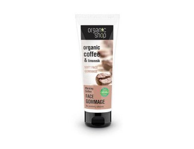 Organic Shop Face Gommage Morning Coffee, Απαλό Scrub Προσώπου Morning Coffee, 75ml