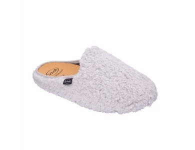 Scholl Maddy Χειμερινές Γυναικείες Παντόφλες με Συνθετική Γούνα Γκρί Χρώμα, No39