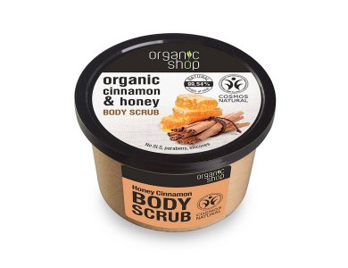 Organic Shop Body scrub Honey Cinnamon, Scrub Σώματος, Κανέλα & Μέλι, 250ml