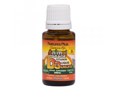 Nature's Plus  Animal Parade Vitamin D3 Drops Πόσιμες Σταγόνες με Γεύση Πορτοκάλι 10ml