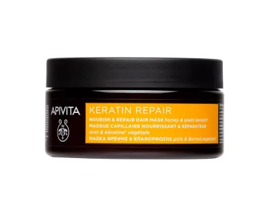 Apivita Keratin Repair Nourish & Repair Hair Mask Μάσκα Θρέψης & Επανόρθωσης με Μέλι & Φυτική Κερατίνη για Ξηρά Μαλλιά, 200ml