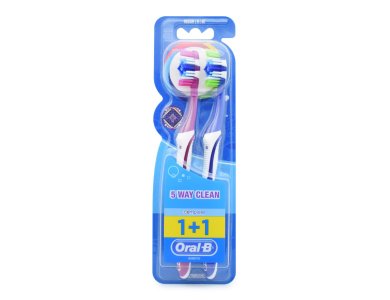 Oral-B Complete 5 Way Clean Χειροκίνητη Οδοντόβουρτσα 40mm Μέτρια, 2τμχ