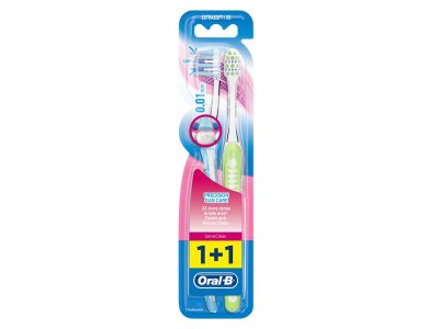 Oral-B Πακέτο Προσφοράς 1+1 SensiClean Precision Gum Care Extra Soft 0.01mm Οδοντόβουρτσα Πολύ Μαλακή, 2τμχ