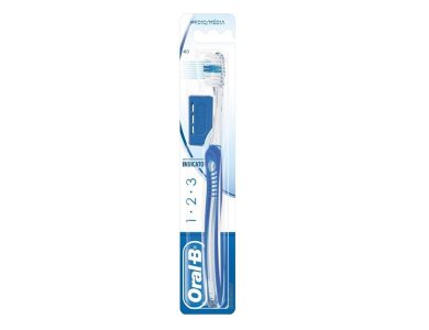 Oral-B 123 Indicator Χειροκίνητη Οδοντόβουρτσα Μέτρια 40mm, 1τεμ