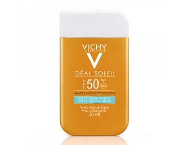 Vichy Ideal Soleil Ultra Light & Fresh Spf50 Αντηλιακή Κρέμα Προσώπου Λεπτόρρευστης Υφής Πολύ Υψηλής Προστασίας, 30ml