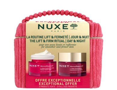 Nuxe The Lift & Firm Ritual Day & Night Promo Merveillance Lift Firming Powdery Cream Συσφικτική Κρέμα Προσώπου, 50ml & Merveillance Lift Nuit Cream Συμπυκνωμένη Κρέμα Νύχτας, 50ml & Νεσεσέρ, 1σετ