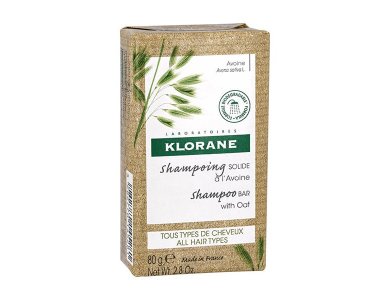 Klorane Shampoo Bar with Oat Στέρεο Σαμπουάν με Βιολογική Βρώμη για Όλη την Οικογένεια, 80g