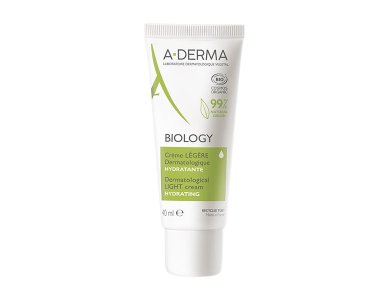 A-Derma Biology Creme Legere Hydrating Light Cream, Ενυδατική Κρέμα με Ελαφριά Υφή, 40ml