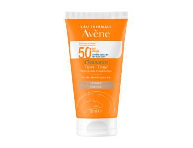 Avène Cleanance Solaire Teintee, Αντηλιακό Προσώπου SPF 50+ με Χρώμα για το Ευαίσθητο Λιπαρό Δέρμα με Ατέλειες, 50ml