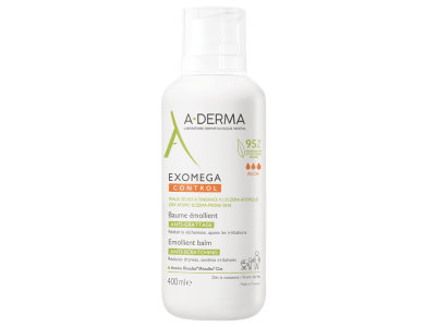 A-Derma Exomega Control Baume Emollient Rich, Μαλακτικό Βάλσαμο Κατά του Κνησμού, 400ml