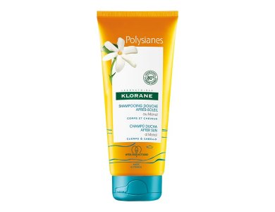 Klorane Polysianes Gel, Ντους Αναδόμησης για το Σώμα και τα Μαλλιά μετά την Θάλασσα, 200ml