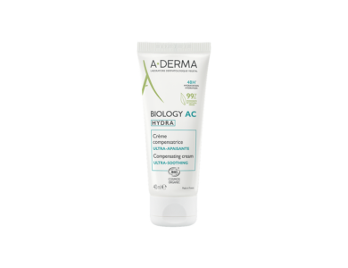A-Derma Biology AC Hydra, Αντισταθμιστική Καταπραϋντική Κρέμα για Δέρματα με Τάση Ακμής, 40ml
