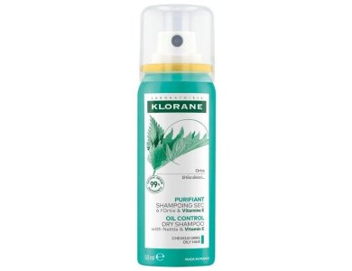 Klorane Oil Control Dry Shampoo, Ξηρό Σαπουάν με Τσουκνίδα & Βιταμίνη Ε για Λιπαρά Μαλλιά, 50ml