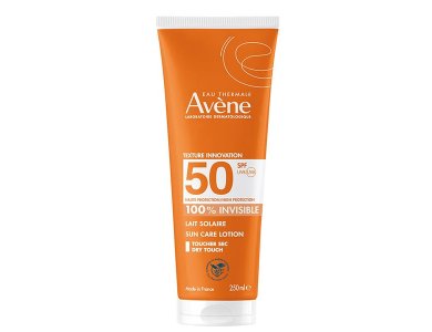 Avene Eau Thermale Lait Solaire Αντιηλιακό Γαλάκτωμα 100% Invisible SPF50+, 250ml