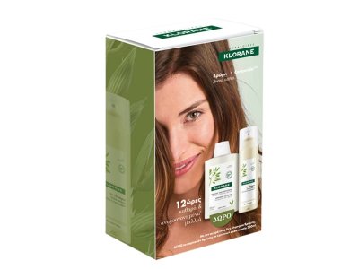 Klorane Promo Dry Shampoo Ξηρό Σαμπουάν με Βρώμη & Κεραμίδια για Όλους τους Τύπους Μαλλιών, 150ml & Δώρο Σαμπουάν με Βρώμη, 200ml, 1σετ