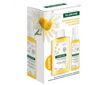 Klorane Promo Camomille, Σπρέι Χαμομηλιού για Χρυσαφένιες Ανταύγειες, 100ml & Shampoo, 200ml