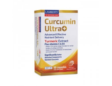 Lamberts Curcumin Ultra+, Συμπλήρωμα Διατροφής Κουρκουμίνης, 60tabs