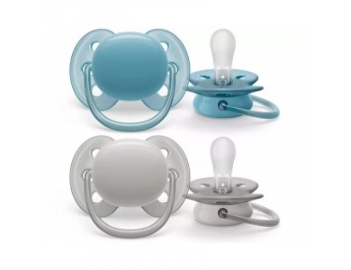 Philips Avent Ultra Soft, Ορθοδοντική Πιπίλα Σιλικόνης 6-18m, 2τεμ