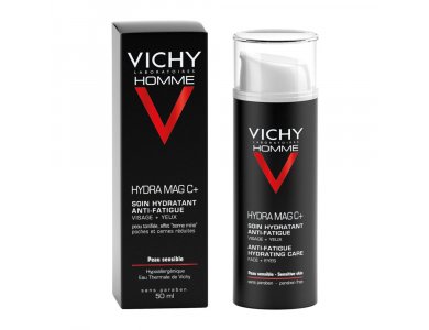 Vichy Homme Hydra Mag C+ Κρέμα Ενυδατικής Περιποίησης ενάντια στην κούραση για πρόσωπο & μάτια, 50ml