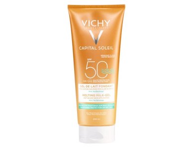 Vichy Ideal Soleil Wet Skin, Έξτρα Απαλό Αντηλιακό Γαλάκτωμα -Gel για Πρόσωπο & Σώμα SPF50, 200ml