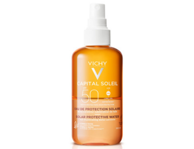 Vichy Capital Soleil Solar Protective Water Hydrating SPF50, Λαμπερό Μαύρισμα με Νερό Προστασίας, 200ml