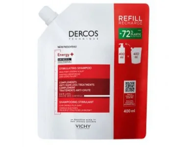 Vichy Dercos Energy Refill, Σαμπουάν κατά της Τριχόπτωσης για Όλους τους Τύπους Μαλλιών, 400ml