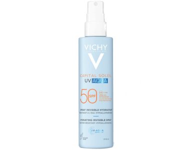 Vichy Capital Soleil UV Aqua SPF50+ Αντηλιακό Γαλάκτωμα Σώματος Ενυδατικό Αόρατο Spray, 200ml