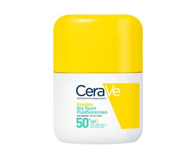CeraVe Invisible Dry Touch Fluid Sunscreen Αντηλιακό Προσώπου για Κανονική έως Λιπαρή επιδερμίδα SPF50+, 50ml