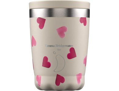 Chillys Ανοξείδωτο Ποτήρι Καφέ, Coffee Cup, E.B Hearts Pink, 340ml