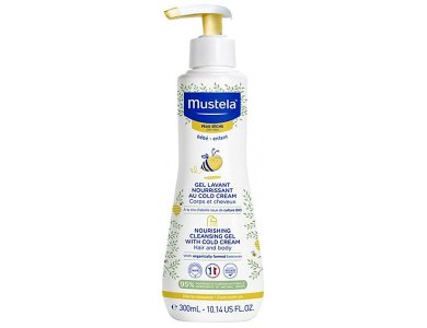 Mustela Nourishing Cleansing Gel, Τζελ Καθαρισμού για Μαλλιά & Σώμα Ξηρό Δέρμα, 300ml