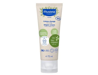 Mustela Organic Diaper Cream, Βιολογική Κρέμα Αλλαγής Πάνας, 75ml