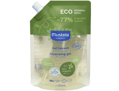 Mustela Eco-Refill Organic Cleansing Gel Τζελ Καθαρισμού για Σώμα & Μαλλιά Ανταλλακτική Συσκευασία, 400ml