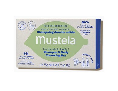 Mustela Shampoo & Body Cleansing Bar, Μπάρα Καθαρισμού για Σώμα & Μαλλιά, 75g