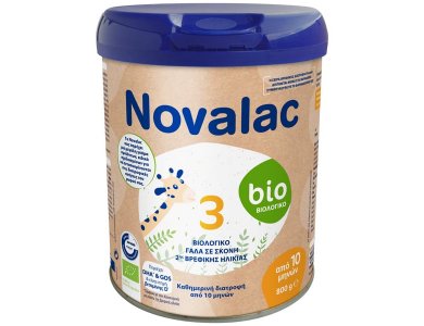 Novalac Bio 3 Βιολογικό Γάλα σε Σκόνη 3ης Βρεφικής Ηλικίας 10m+, 800g