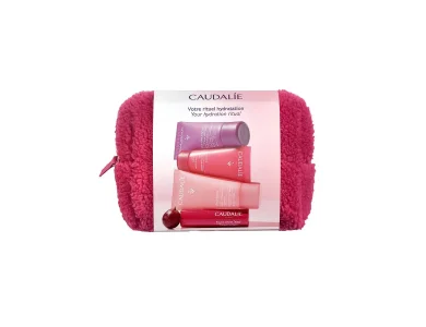 Caudalie X-Mas Your Hydration Ritual Winter Pouch, Ενυδατικό Καθαριστικό Τζελ 30ml Κρέμα Βαθιάς Ενυδάτωσης 15ml Στικ Χειλιών 4.5gr & Λοσιόν Ενυδάτωσης 30ml σε τσαντάκι