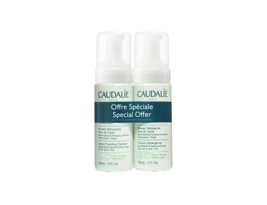 Caudalie Vinoclean Instant Foaming Cleanser Απαλός Αφρός Καθαρισμού Προσώπου για Ενυδάτωση, 2x150ml
