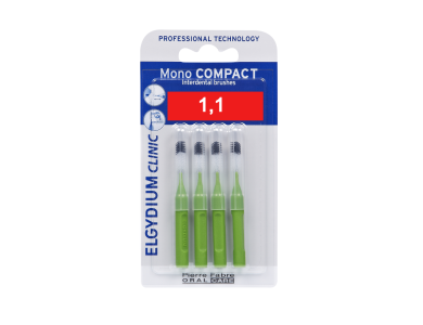 Elgydium Clinic Mono Compact Green , Μεσοδόντια Βουρτσάκια 1.1mm, 4τμχ