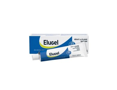 Elgydium Elugel Oral Gel Εξυγιαντική Στοματική Γέλη που Συμβάλλει στην Υγιεινή του Στόματος & Μειώνει την Οδοντική Πλάκα με Διγλουκονική Χλωρεξιδίνη 0.20%, 40ml