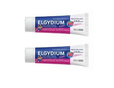 Elgydium Οδοντόκρεμα Παιδική Red Berries, 2 x 50ml