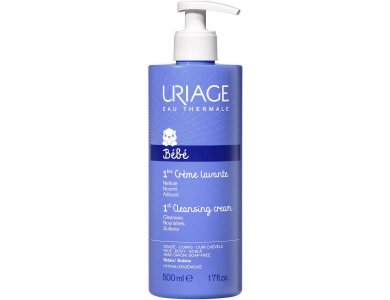 Uriage Bebe 1st Cleansing Cream, Βρεφική Κρέμα Καθαρισμού Χωρίς Σαπούνι, 500ml