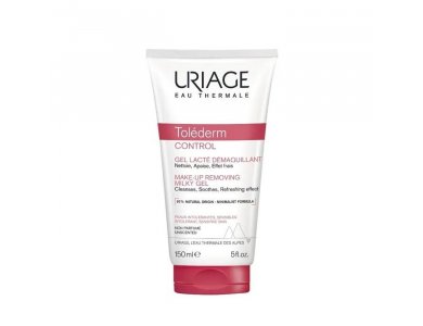 Uriage Tolederm Control Make- Up Removing Milky Gel, Γαλάκτωμα Ντεμακιγιάζ, 150ml