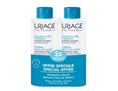 Uriage Promo Eau Thermale Micellar Water, Καθαριστικό Ιαματικό Νερό για Πρόσωπο & Μάτια, 2x500ml