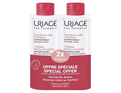 Uriage Promo Thermal Micellar Water, Ιαματικό Νερό για Eυαίσθητο Δέρμα, 2x500ml