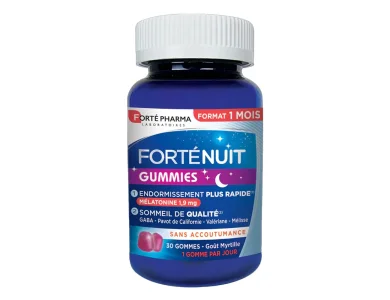 Forte Pharma Forte Nuit Gummies Bιταμίνες για Βελτίωση του Ύπνου με γεύση Μύρτιλο, 30 ζελεδάκια