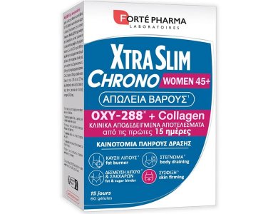 Forte Pharma Xtraslim Chrono Women 45+ Συμπλήρωμα Διατροφής για Αδυνάτισμα, 60 ταμπλέτες